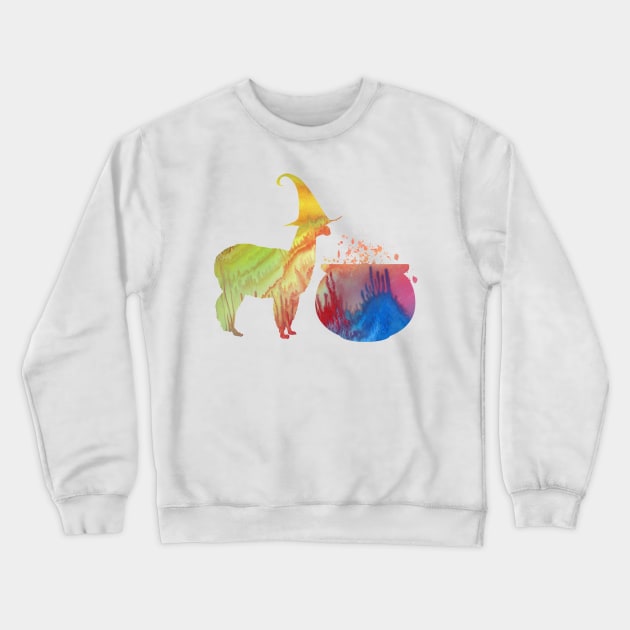 Witch llama Crewneck Sweatshirt by TheJollyMarten